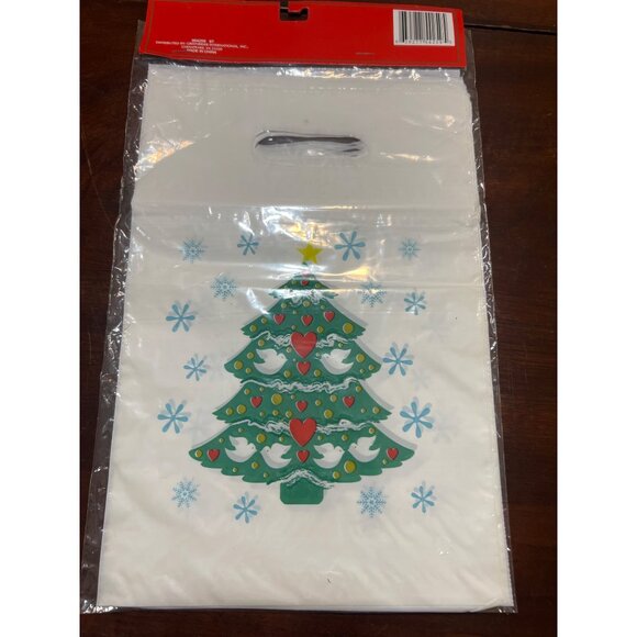 Christmas House Zipper Loot Bags Treat Bags12 Pack 8" X 11.5" Christmas Tree NEW - Picture 5 of 5